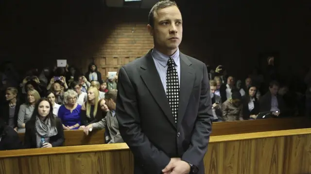 Oscar Pistorius, en la sala del juicio