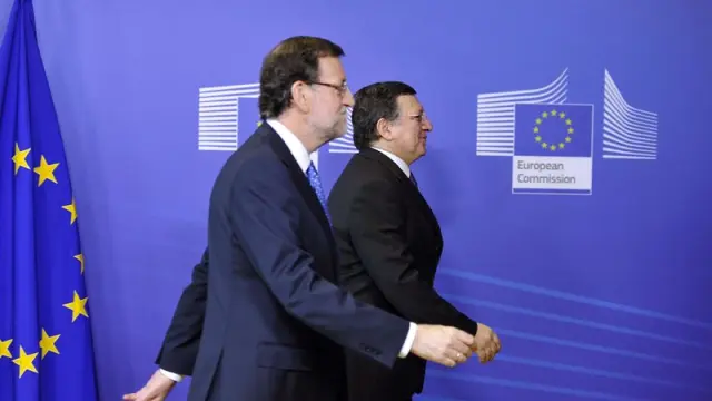 Rajoy y Barroso en Bruselas