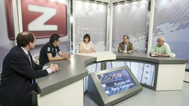 Un momento del debate sobre el Real Zaragoza en ZTV