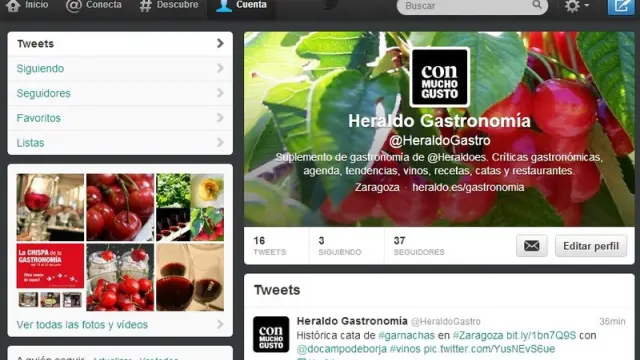 Twitter del suplemento de gastronomía de HERALDO Con Mucho Gusto
