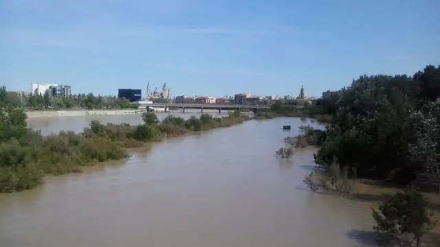 La crecida del Ebro en Zaragoza
