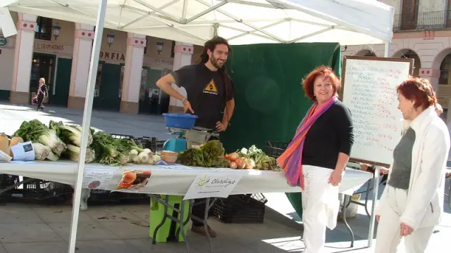 Imagen de archivo de un mercado agroecológico en Huesca