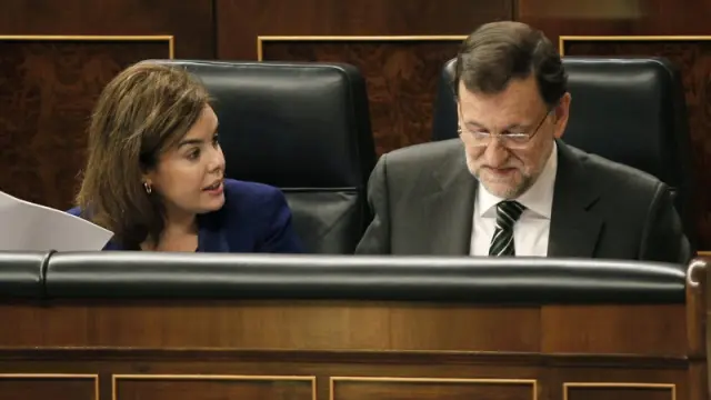 Soraya Saénz de Santamaría y Mariano Rajoy
