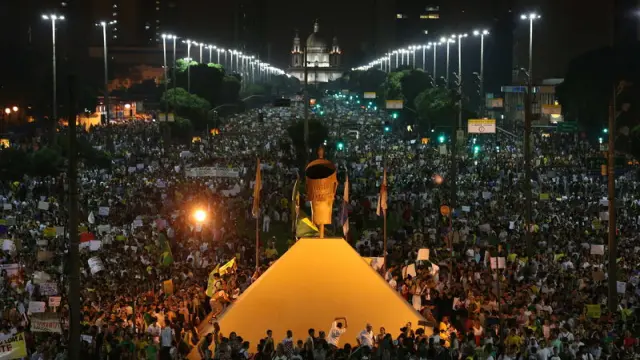 Imagen de una manifestación en Río este jueves