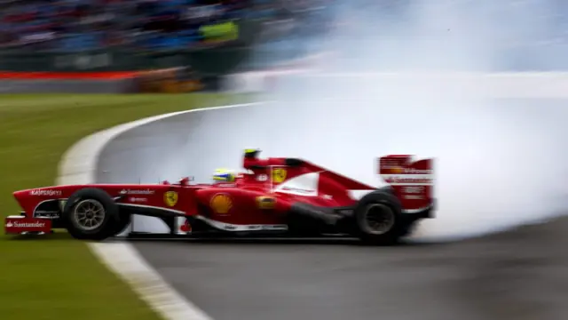 Accidente de Felipe Massa en los entrenamientos de Silverstone
