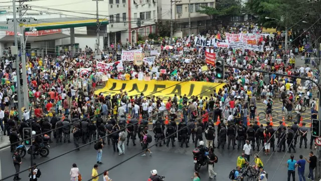 Protestas contra la Copa Confederaciones en Brasil