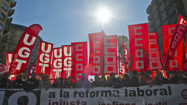 Manifestación contra la reforma laboral en 2012