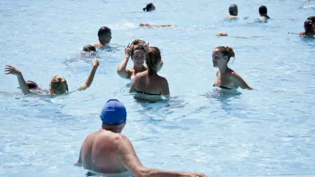 Imagen de archivo de la piscina de La Granja