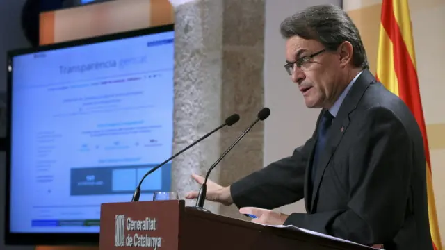 Artur Mas en la presentación del nuevo portal web sobre la transparencia