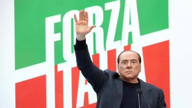 Silvio Berlusconi durante la concentración