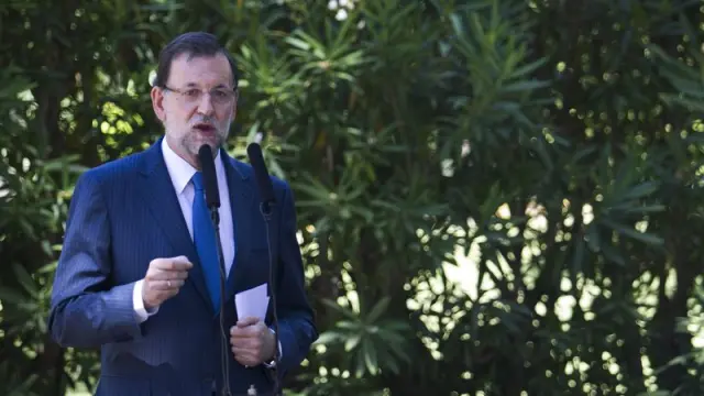 Mariano Rajoy en Palma tras el despacho con el Rey