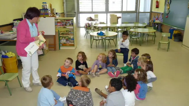 Una clase de infantil en el colegio San Juan de la Peña de Jaca