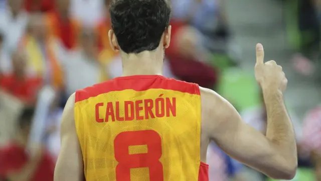 Calderón, en un partido de España