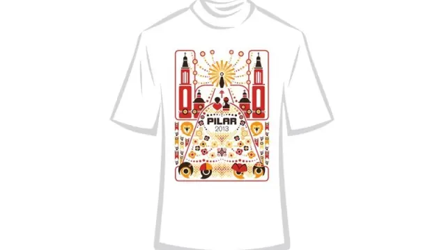 Diseño ganador del concurso de camisetas de HERALDO para las fiestas del Pilar