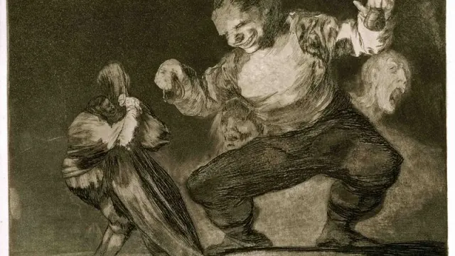 'Bobalicón', uno de los grabados de Goya