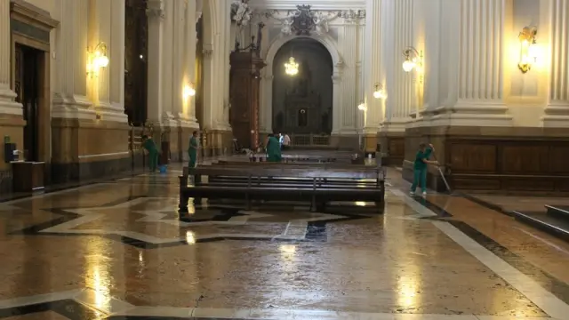 Explosión en la basílica del Pilar