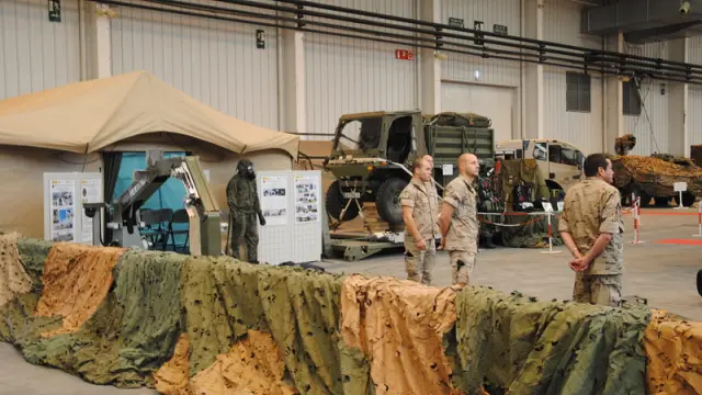 Pabellón de las Fuerzas Armadas en una edición anterior de la Feria General