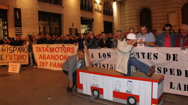 Nueva manifestación de los trabajadores de bus