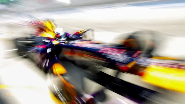 El Red Bull de Sebastian Vettel, en los entrenamientos de Suzuka