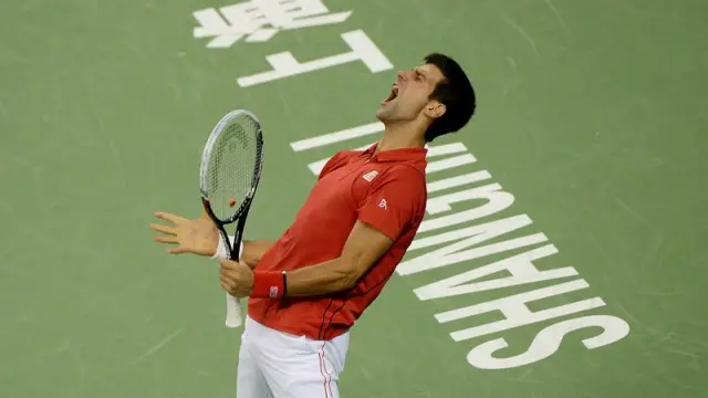 El serbio Novak Djokovic este domingo en Shanghái
