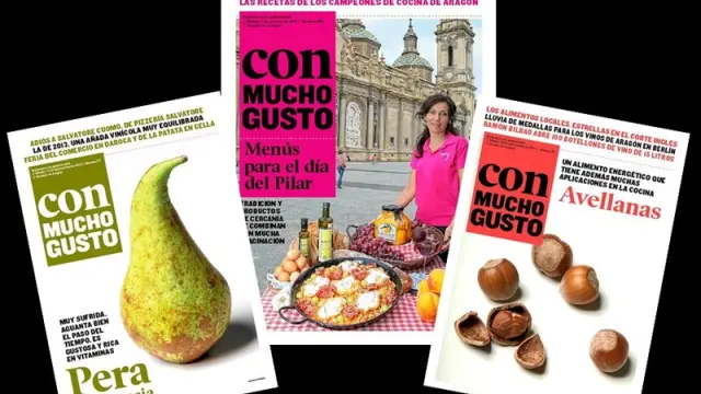 Varias portadas recientes del suplemento de gastronomía Con Mucho Gusto