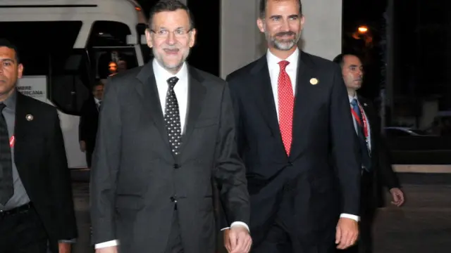 El presidente del Gobierno español y el Príncipe Felipe llegan a la inauguración de la Cumbre Iberoamericana