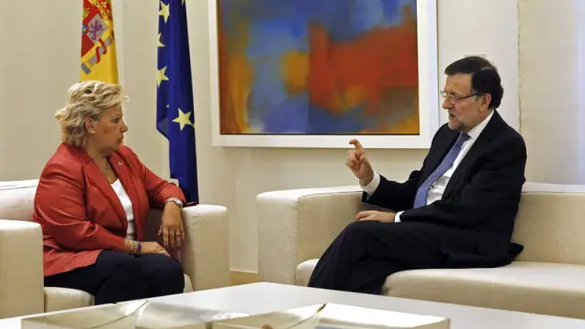 Reunión de Ángeles Pedraza y Mariano Rajoy