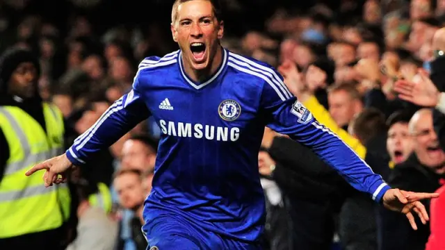 Fernando Torres celebra el segundo gol del Chelsea