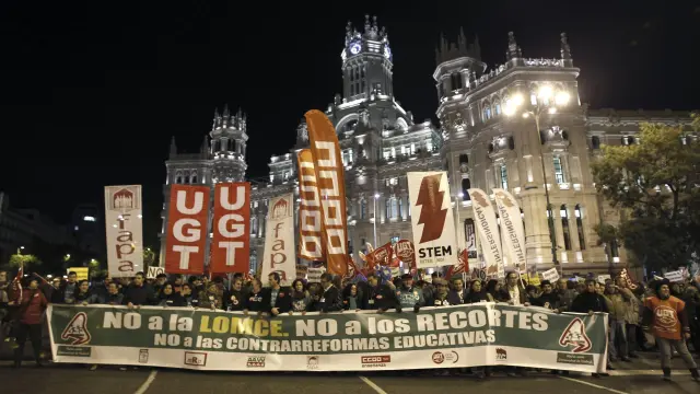 Protestas contra la Lomce en Madrid
