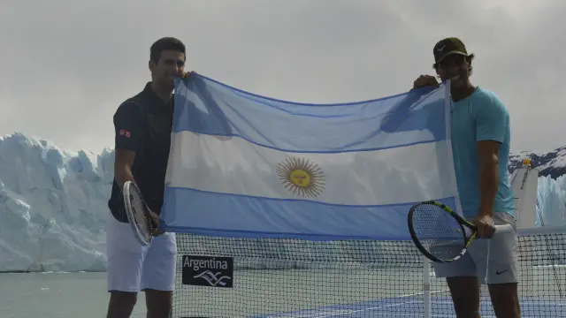Djokovic y Nadal en el Perito Moreno