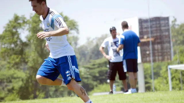 Messi se entrena en las instalaciones de la AFA
