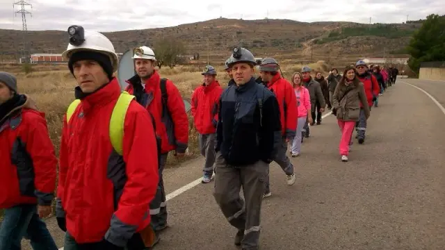 Marcha de los mineros de Mequinenza