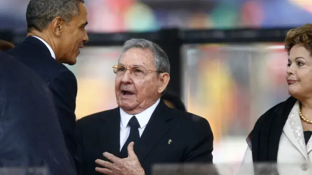 Obama y Castro este martes en Sudáfrica