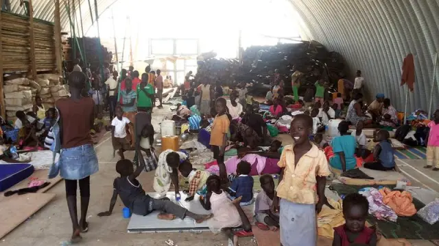 Civiles desplazados en Sudán del Sur