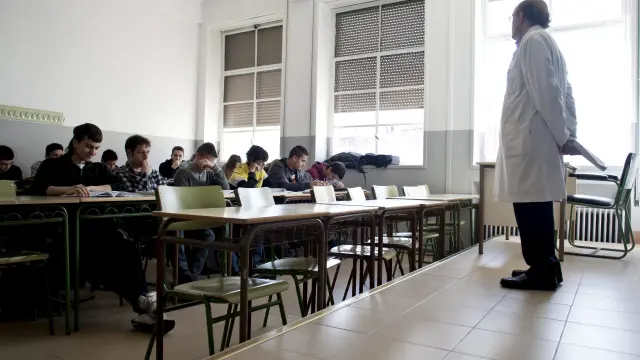 Una clase de Secundaria en un instituto de Zaragoza