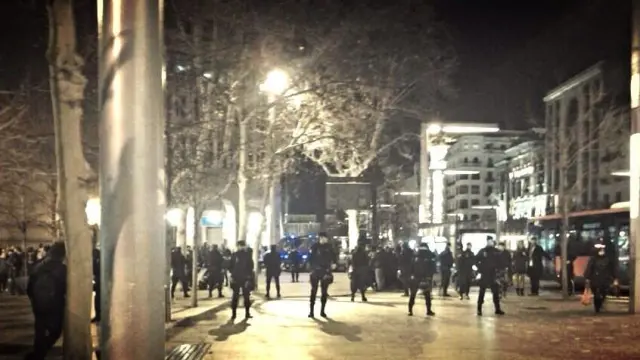 Antidisturbios en Plaza Aragón. Foto de archivo