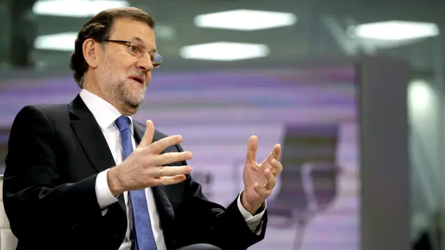 Mariano Rajoy, en un momento de la entrevista.
