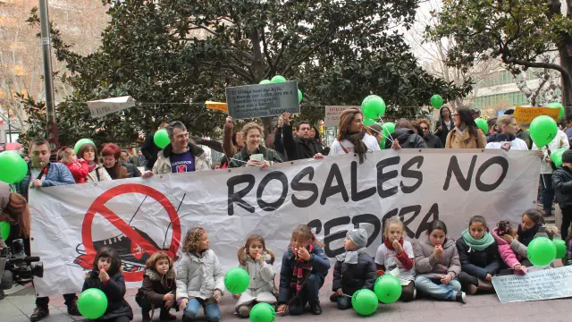 Imagen de una protesta de los vecinos de Rosales