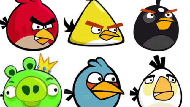 Los personajes del videojuego Angry Birds