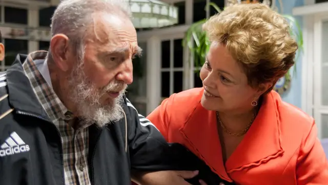 Encuentro entre Dilma y Fidel