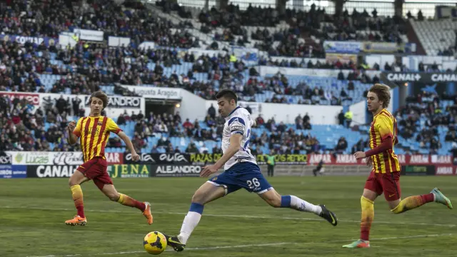Foto del partido entre el Real Zaragoza y el Barcelona B