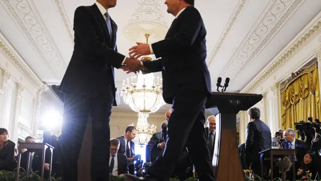 Obama y Hollande en la Casa Blanca
