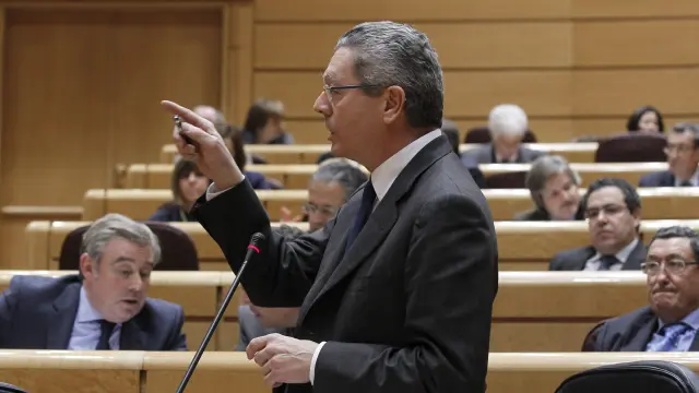 Alberto Ruiz Gallardón en el Senado
