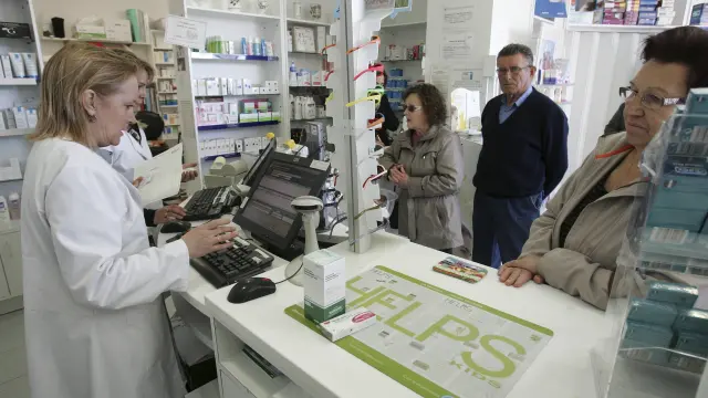 Imagen de archivo de una farmacia en Huesca