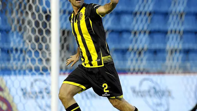 Arzo, tras marcar su gol en Tenerife