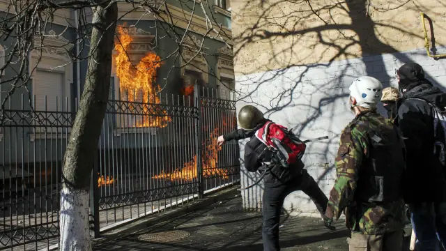 Distrurbios en Kiev
