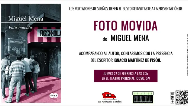 'Foto movida'. Miguel Mena. Se presenta esta tarde en el Teatro Principal, a las 20.00, en compañía de Ignacio Martínez de Pisón.