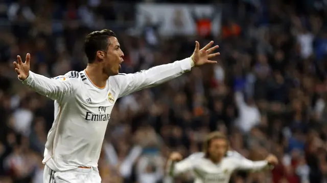 Ronaldo celebra un gol, este fin de semana