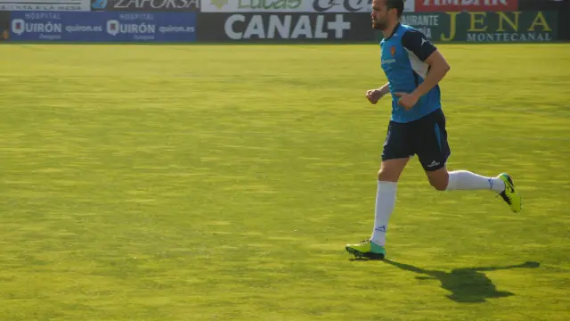 Laguardia en el entrenamiento del Real Zaragoza
