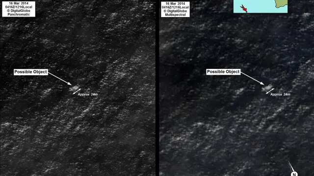 Objetos detectados por un satélite cerca de Australia